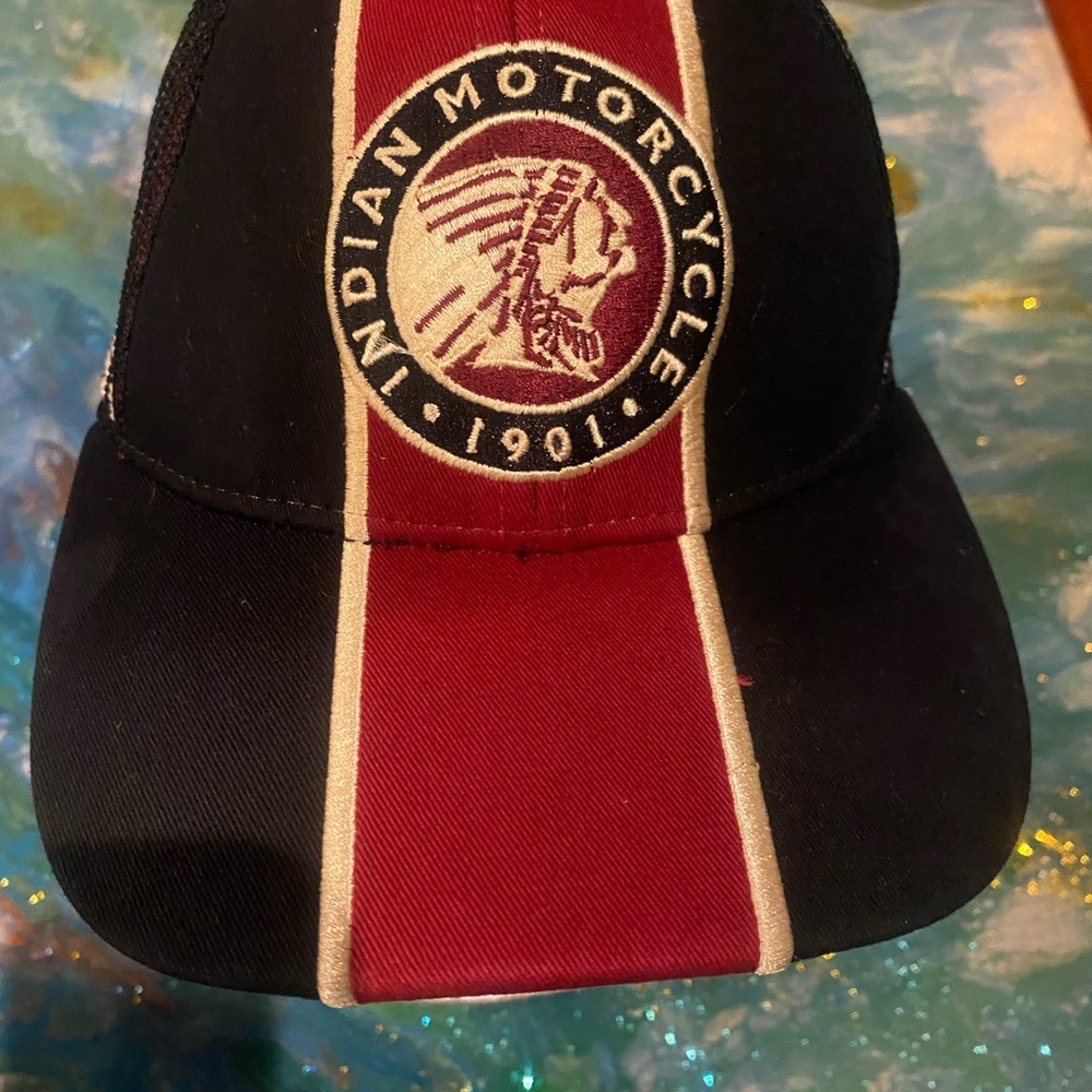 Vintage Indian Black and Red Cap